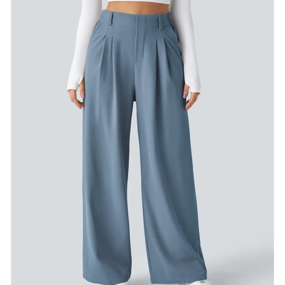 HALARA Navy Wide-Leg Lounge Pants - Picture 7 of 8